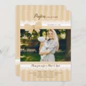 ベビーの大会は写真の招待状に挨拶し、 招待状 (正面/裏面)