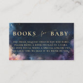 ベビーの天体ギフトダークネイビーブルー星用の本 エンクロージャーカード (正面)