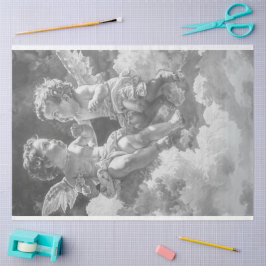 ベビーの天使の天上の対話の切り離し 薄葉紙 (クラフト)