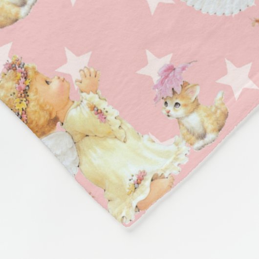 ベビーの天使の女の子のフリースブランケットNumber 2 フリースブランケット (角)