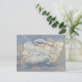 ベビーの天使の翼が神の手で眠る ポストカード (スタンド正面)