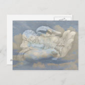 ベビーの天使の翼が神の手で眠る ポストカード (正面/裏面)
