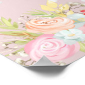 ベビーの妖精のかわいい庭の魅惑的なモノグラム ポスター (角)