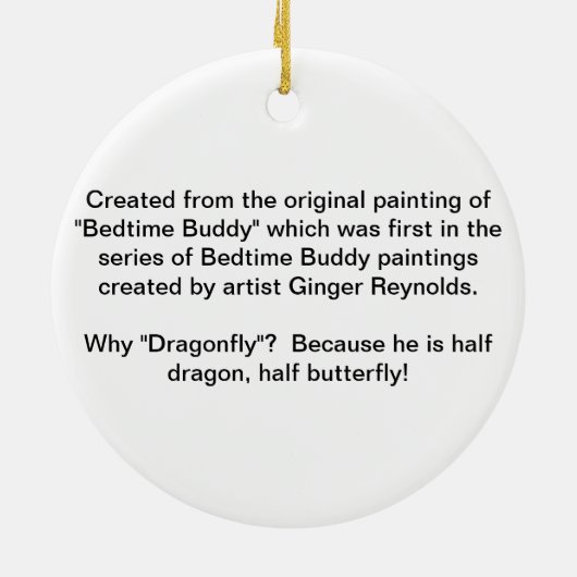 ベビーの妖精のドラゴンのおもしろいのオーナメント セラミックオーナメント (裏面)