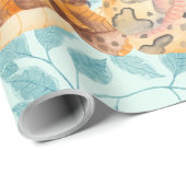 ベビーの子ジャングル動物の緑の包み紙 ラッピングペーパー (ロールコーナー)