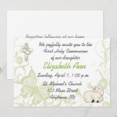 ベビーの子ヒツジの宗教招待状 招待状 (正面/裏面)