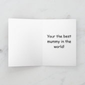 ベビーの子供からのミイラのミイラのmamのバースデー・カード カード (内部)