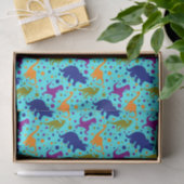 ベビーの子供のためにカラフルな恐竜の水玉模様 薄葉紙 (ギフト)