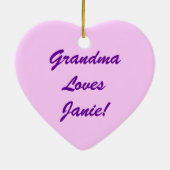 ベビーの子供の一流のオーナメントのギフトのピンクの靴 セラミックオーナメント (裏面)