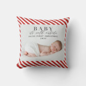 ベビーの寒さ赤と白が最初 クッション (正面)