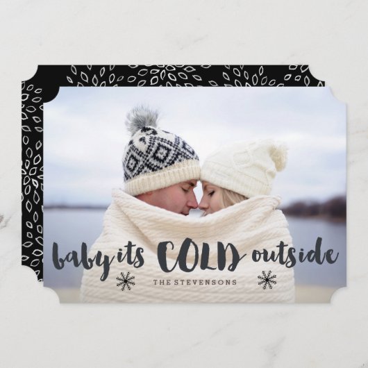 ベビーの寒さ | フォトホリデーカード シーズンカード (正面/裏面)