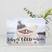 ベビーの寒さ | フォトホリデーカード シーズンカード (スタンド正面)