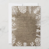 ベビーの寒さ、冬の女の子のベビーシャワー 招待状 (裏面)