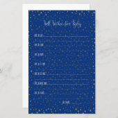 ベビーの小さな星の赤ちゃんシャワーを願う (正面/裏面)