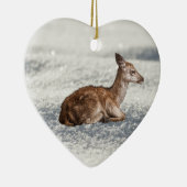 ベビーの小さな鹿の雪のセラミックの木の装飾 セラミックオーナメント (右)