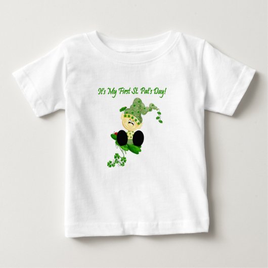ベビーの小妖精第1 St. Patricks日のTシャツ ベビーTシャツ (正面)