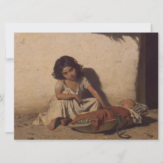 ベビーの少女(貧しい通りの子ども) カード (正面)