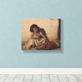 ベビーの少女(貧しい通りの子ども) キャンバスプリント (インサイチュ (ウッドフロア))