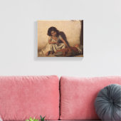 ベビーの少女(貧しい通りの子ども) キャンバスプリント (インサイチュ (リビング))