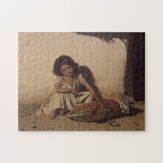 ベビーの少女(貧しい通りの子ども) ジグソーパズル (横)