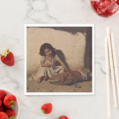 ベビーの少女(貧しい通りの子ども) スタンダードランチョンナプキン (インサイチュ)