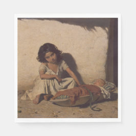 ベビーの少女(貧しい通りの子ども) スタンダードランチョンナプキン