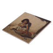 ベビーの少女(貧しい通りの子ども) タイル (側面)