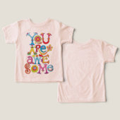 ベビーの幼児Tシャツ (デザイン正面&裏面)