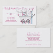 ベビーの店のピンクの青いかわいい 名刺 (正面/裏面)