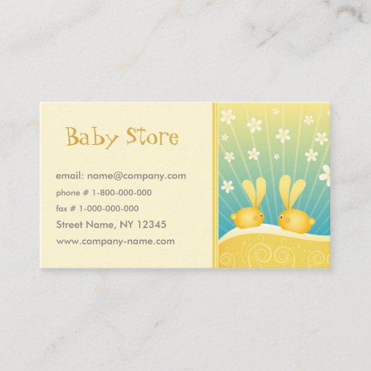 ベビーの店の名刺のテンプレート 名刺 (正面)