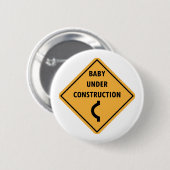 ベビーの建設中のボタン 缶バッジ (正面&裏面)