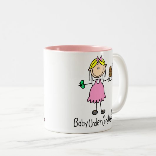 ベビーの建設中のマグ ツートーンマグカップ (正面右)