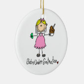 ベビーの建設中のTシャツおよびギフト セラミックオーナメント (右)