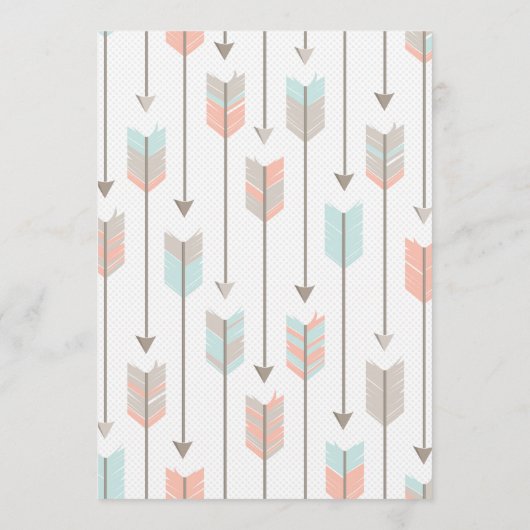 ベビーの弓矢のシャワーゲームの願い アドバイスカード (裏面)