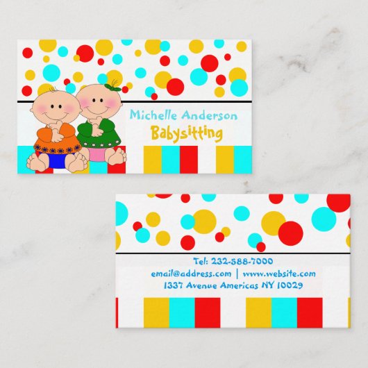 ベビーの心配及び店 名刺 (正面/裏面)