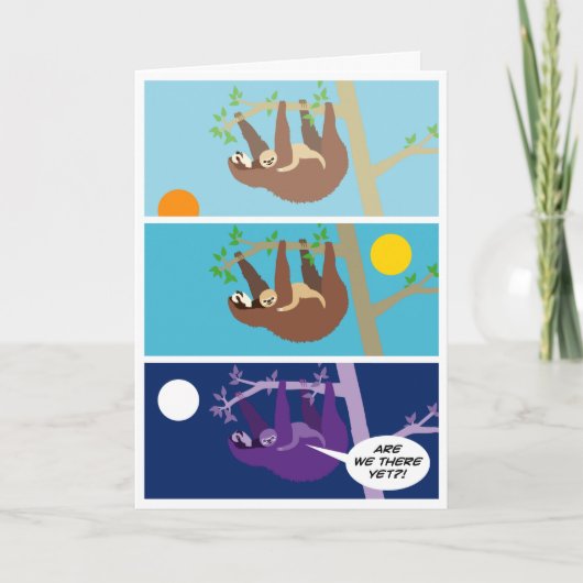 ベビーの怠惰(誕生日) カード (正面)