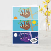 ベビーの怠惰(誕生日) カード (黄色い花)