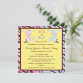 ベビーの性はかわいい漫画のベビー及びバニーを明らかにします 招待状 (スタンド正面)