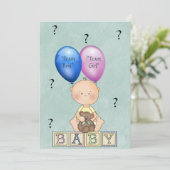 ベビーの性はパーティの招待状を明らかにします 招待状 (スタンド正面)