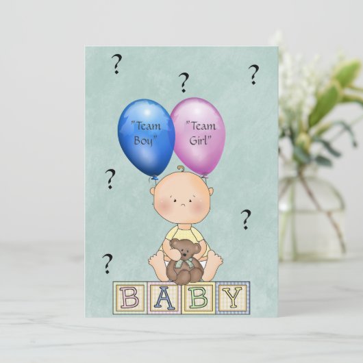 ベビーの性はパーティの招待状を明らかにします 招待状 (スタンド正面)