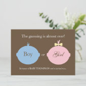 ベビーの性はパーティの招待状を明らかにします 招待状 (スタンド正面)