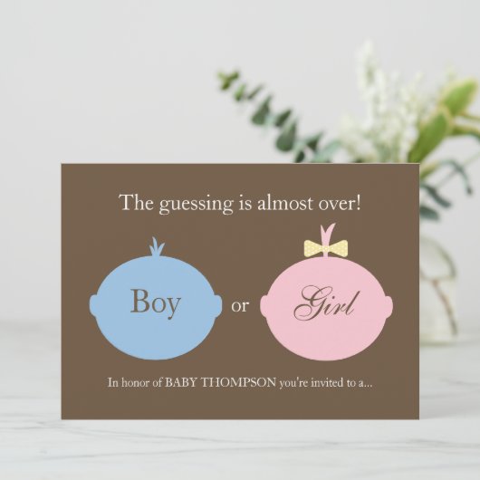 ベビーの性はパーティの招待状を明らかにします 招待状 (スタンド正面)