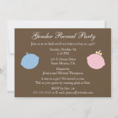 ベビーの性はパーティの招待状を明らかにします 招待状 (裏面)