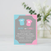 ベビーの性はパーティーの水玉模様を明らかにします 招待状 (スタンド正面)