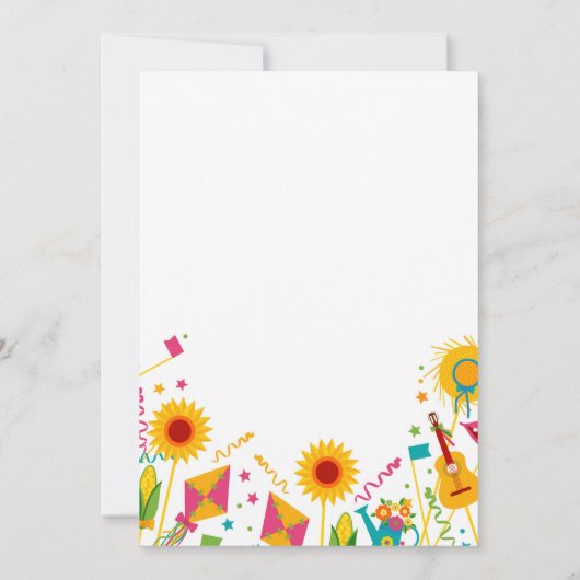 ベビーの性はメキシコフェスタの招待状を明らかにします 招待状 (裏面)