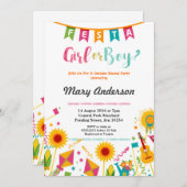 ベビーの性はメキシコフェスタの招待状を明らかにします 招待状 (正面/裏面)