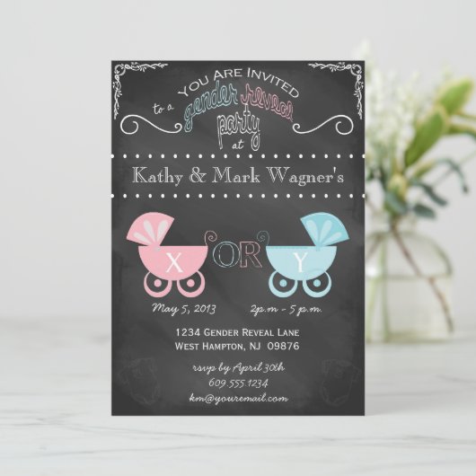 ベビーの性は黒板の招待状を明らかにします 招待状 (スタンド正面)