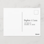 ベビーの性別が煙爆弾を青とピンクのパーティー ポストカード (裏面)