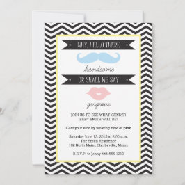 ベビーの性別公開パーティの招待状 招待状