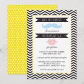 ベビーの性別発表パーティー招待状 招待状 (正面/裏面)